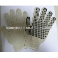 PVC punteado guantes de trabajo de punto